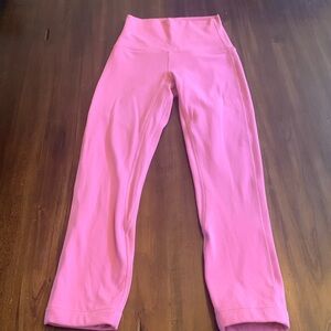 Size 0 Lululemon Align Crop in Guava Pink 21 Inch